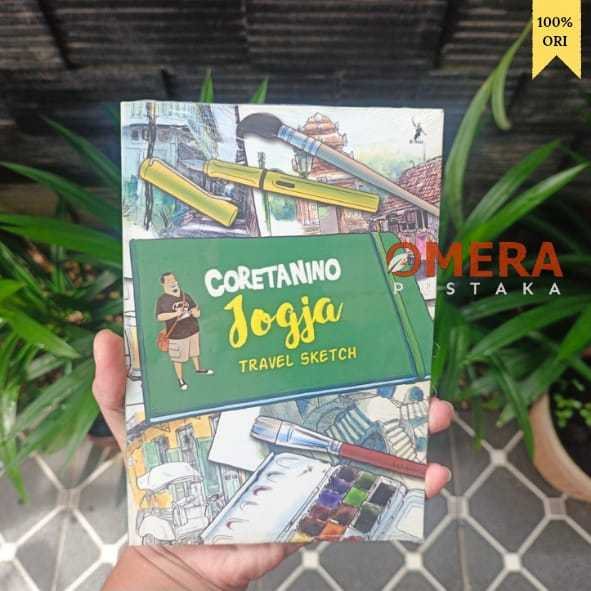 Sampul buku Coretanino jogja travel sketch
